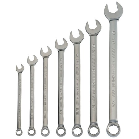 Craftsman Wrenches, 7-pc SAE Gunmetal Chrome Long- CMMT87012