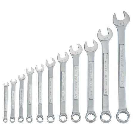 Craftsman Wrenches, 11-pc SAE Raised-Panel Combina CMMT87018