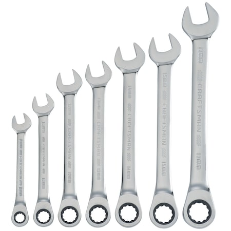 Craftsman Wrenches, 7-pc Metric Ratcheting Combina CMMT87019