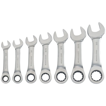 Craftsman Wrenches, 7-pc SAE Stubby Ratcheting Wre CMMT87026