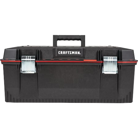 Craftsman Tool Box, Structural Foam, Black, 28 in W x 12 in D x 11-1/2 in H CMST28001