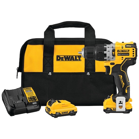 Dewalt Cordless Hammerdrill, 12.0V, Chuck 3/8 DCD706F2