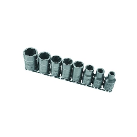 Ken-Tool Twist Socket Set, On Rail, 8 pcs. 30117