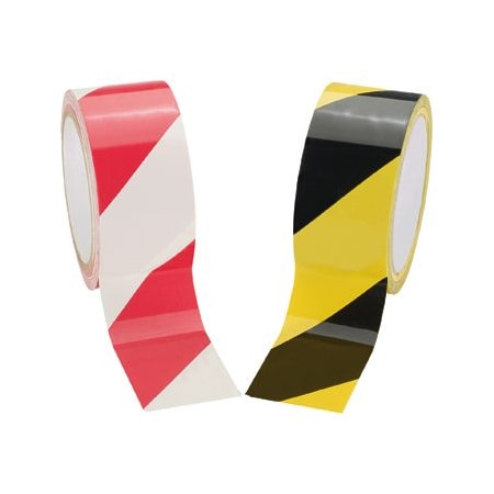 Panduit Hazard Tape, 2"x54", Black/Yellow, Vinyl, BLANK (BLACK/YELLOW STRIPES), 2 in W. HT2S-BLK-YEL
