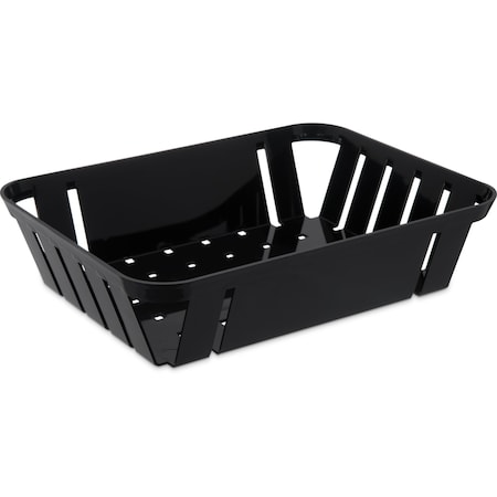 Carlisle Foodservice Munchie Baskets, 10.5"x8"x2.25", Blk, PK12 4403103