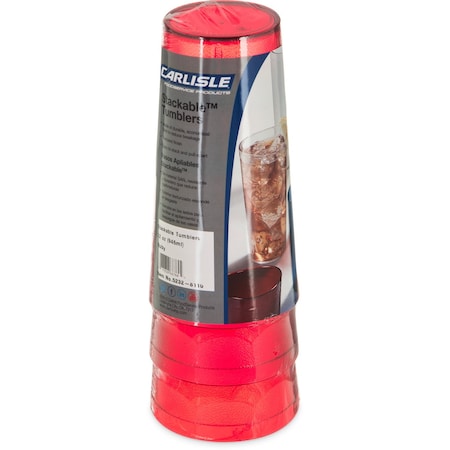Carlisle Foodservice SAN Tumbler, 32 oz., 3/Pack, Ruby, PK8 5232-8110