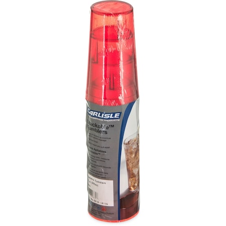 Carlisle Foodservice SAN Tumbler, 12 oz., 6/Pack, Ruby, PK12 5212-8110