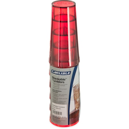 Carlisle Foodservice SAN Tumbler, 20 oz., 6/Pack, Ruby, PK12 5220-8110