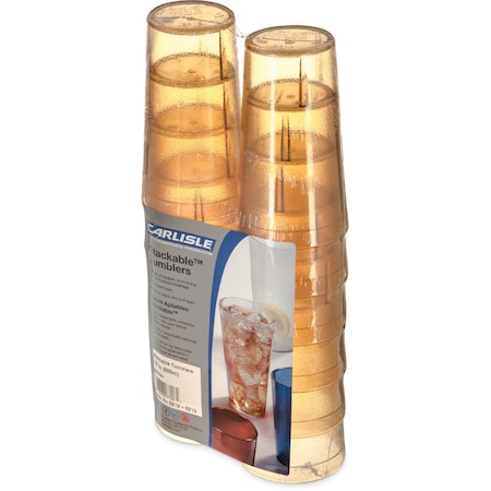 Carlisle Foodservice SAN Tumbler, 12 oz., 12/Pack, Amber, PK6 5212-8213