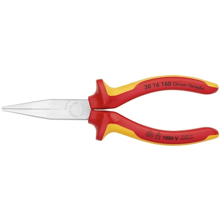 Knipex Flat Tips, Long Nose Pliers, 6 1/4" 1000 30 16 160