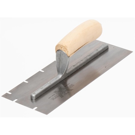 Marshalltown Notched Trowel, SS, 3/16" x 3/8" x 1-3/4" 5704SS