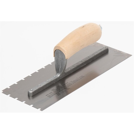 Marshalltown Notched Trowel, SS, 3/16" x 3/16" x 5/8" 5705SS