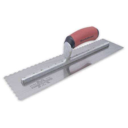 Marshalltown Notched Trowel, Sq Handle, 1/4"x1/8"x1/4" 637SD