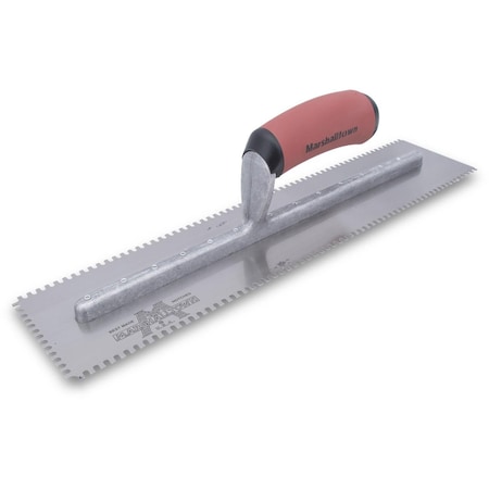 Marshalltown Notched Trowel, 3-Side, 1/8"x1/8"x1/8" DU653SD