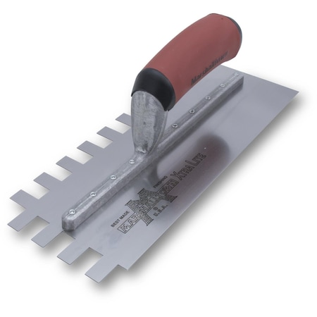 Marshalltown Notched Trowel, U-Handle, 1/4" x 1/2"x1/4" 717SD