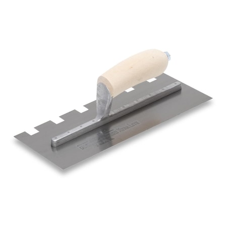 Marshalltown Notched Trowel, 19/32"x19/32"x1-3/16" 5774S