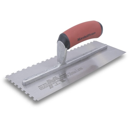 Marshalltown Notched Trowel, Sq Handle, 1/4" x1/8"x1/4" 767SD