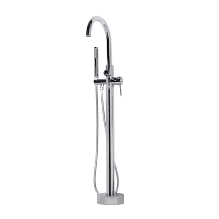 Pulse Showerspas Chrome Freestanding Tub Filler W/Diverter 3020-FSTF-CH