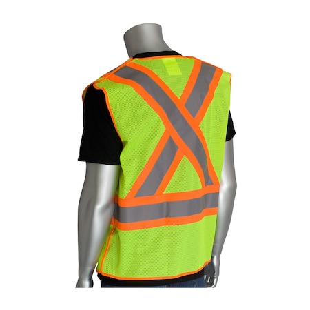 Pip Ansi Class 2/Csa Z96 Mesh Breakaway Vest 302-0211-LY/5X