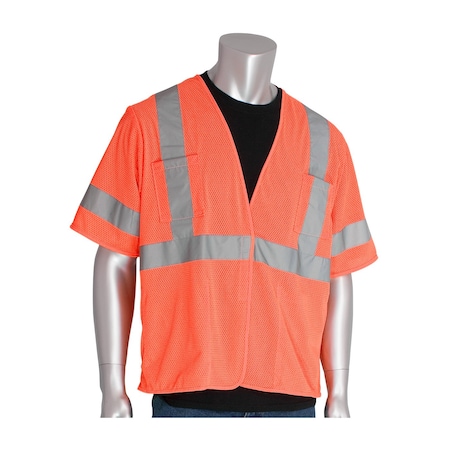 Pip Class 3, Economy Mesh Vest, 4 Pockets 303-HSVEOR-L