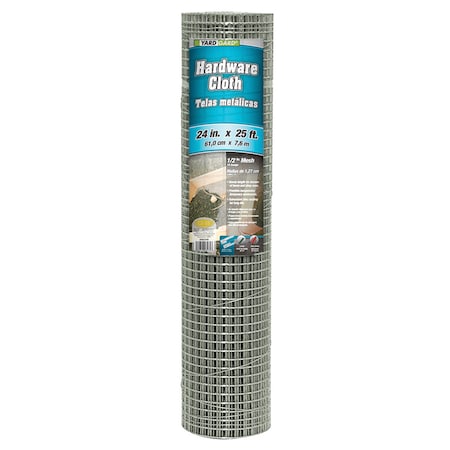 Yardgard Hardware Cloth, 19 ga., 1/2", 24"X25 ft. 308224B