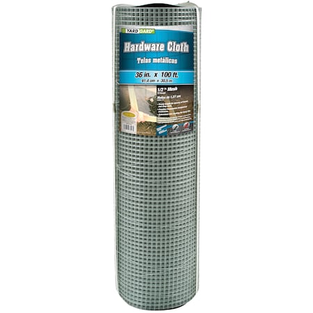 Yardgard Hardware Cloth, 19 ga., 1/2", 36"X100 ft. 308243B