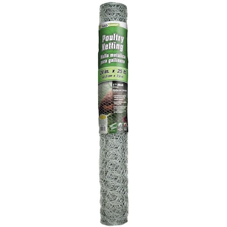 Yardgard Poultry Netting, 20 ga., 1", 24"x25 ft. 308404B