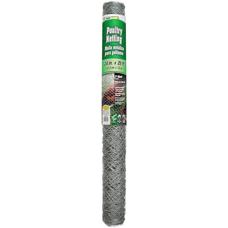 Yardgard Poultry Netting, 20 ga., 2", 24"x25 ft. 308464B