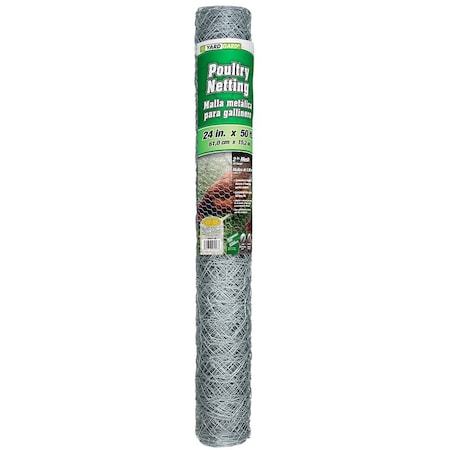 Yardgard Poultry Netting, 20 ga., 2", 24"x50 ft. 308474B