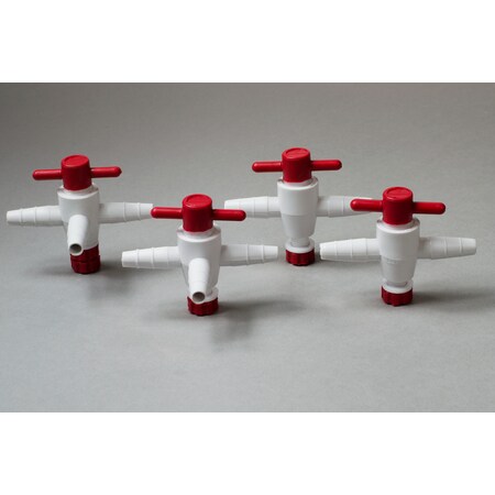 Bel-Art Bel-Art Two-Way Stopcock for 1/4 in. to 3/8 in. Tubing: 4mm Bore, PTFE F30891-0000