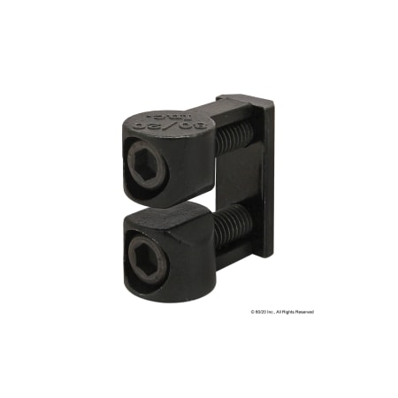 80/20 DoubleAnchorAssembly, Zinc, Black, 133/64in 3095