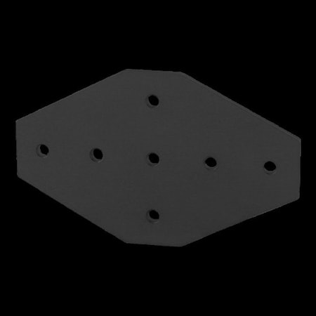 80/20 CrossJoiningPlate, Alum, Blk, 90mm, 4mm 30-4335-BLACK