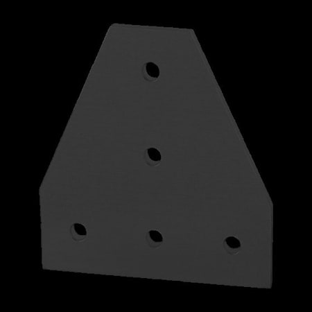 80/20 Black 30 S 5 Hole Tee Joining Plate 30-4340-BLACK