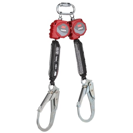 3M Protecta Self-Retracting Lifeline, 6 ft. Length, Rebar Hook, Steel, 2 Leg(s), 310 lb Weight Capacity 3100512