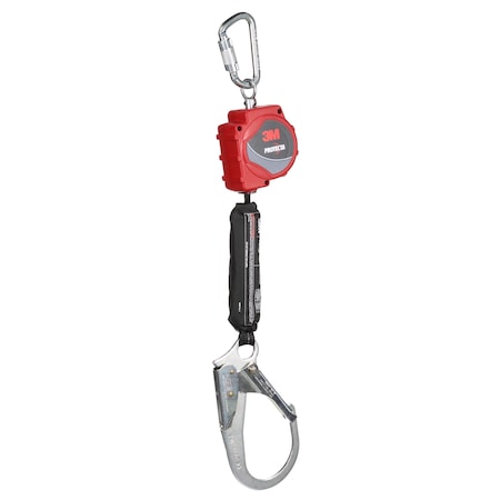 3M Protecta Self-Retracting Lifeline, 11 ft Length, Rebar Hook, Steel, 1 Leg(s), 310 lb Weight Capacity 3100515