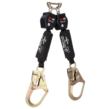 3M Dbi-Sala DBI-SALA Self-Retracting Lifeline, 6 ft. Length, Rebar Hook, Steel, 2 Leg(s), 420 lb Weight Capacity 3100567