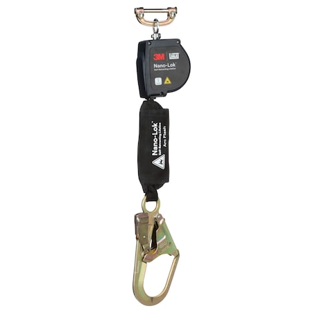 3M Dbi-Sala Nano-Lok Self-Retracting Lifeline, 8 ft. Length, Quick-Connect, Steel, 1 Leg(s) 3100575
