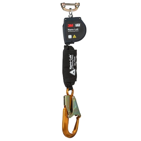 3M Dbi-Sala Nano-Lok Self-Retracting Lifeline, 8 ft. Length, Quick-Connect, Steel, 1 Leg(s) 3100578
