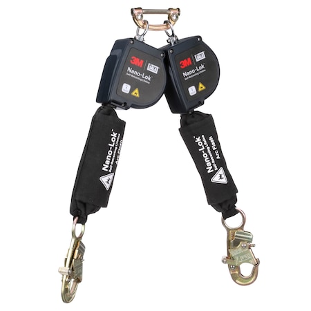 3M Dbi-Sala DBI-SALA Self-Retracting Lifeline, 8 ft. Length, Snap Hook, Steel, 2 Leg(s), 420 lb Weight Capacity 3100582
