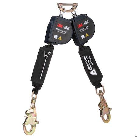 3M Dbi-Sala DBI-SALA Self-Retracting Lifeline, 8 ft. Length, Swivel Snap Hook, Steel, 2 Leg(s) 3100583
