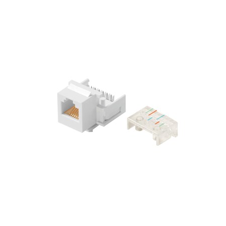 STEREN Keystone Modular Jack 6C 6x6 RJ12 White 310-106WH