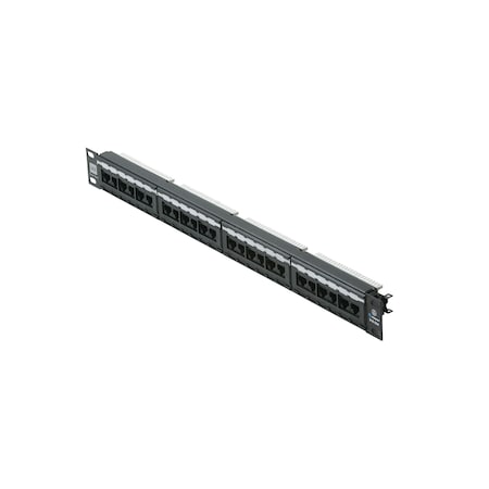 Steren Cat6 Loaded Patch Panel, 24-Port 310-334