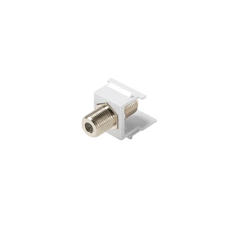 Steren Keystone Snap-in F Jack Adapter White 310-415WH