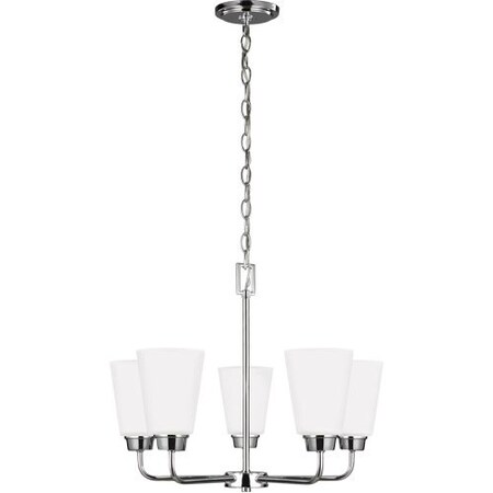 Sea Gull Five Light Chandelier, Chrome 3115205EN3-05