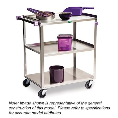 Lakeside Allergen Awareness Stainless 3 Shelf Cart;300 Lb Capacity, 15-1/2"x24" 311A