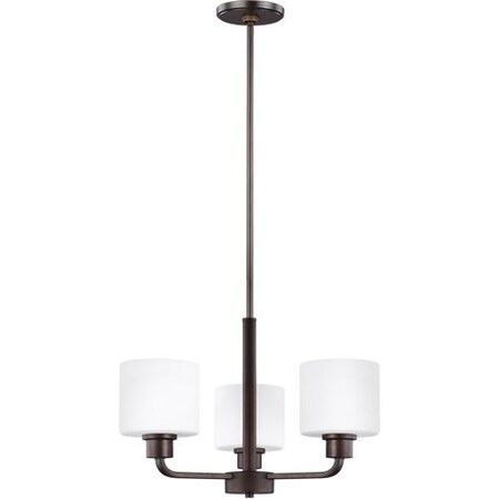 Sea Gull Three Light Chandelier, Burnt Sienna 3128803-710