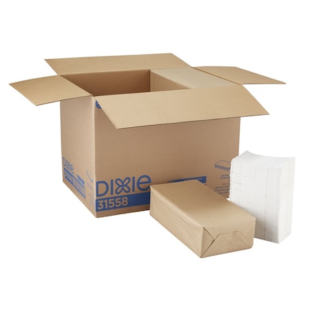 Dixie Dinner Napkin, 1/8-Fold, 1-Ply, White, PK4200 31558