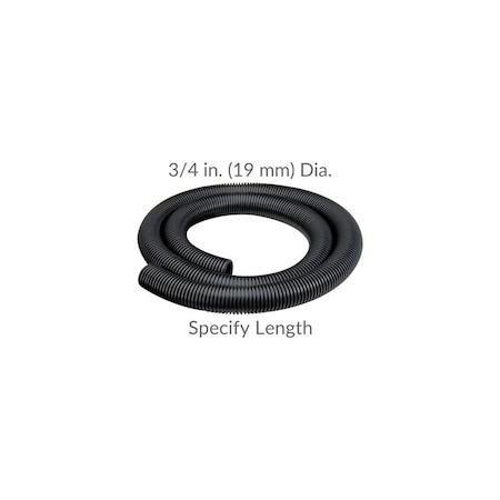 Dynabrade Static Conductive Hose, Black, 3/4" 31925