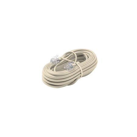 Steren Modular Flat Telephone Line Cord Ivory,  324-100IV