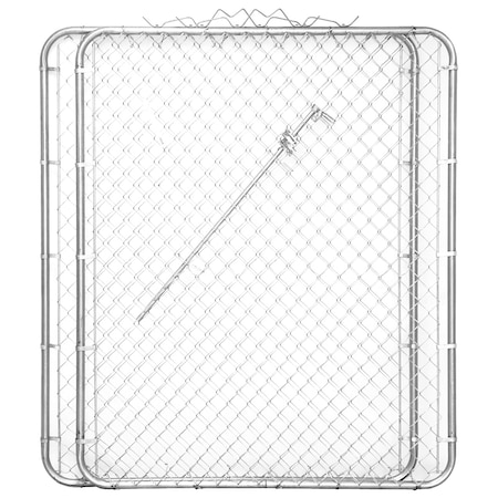 Yardgard Drive Gate, Galvanized, 2-Panels, 10x6 ft. 328404A